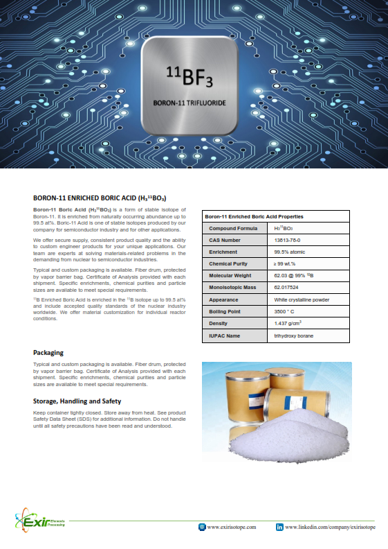 Boric-11 Acid Technical Data Sheet