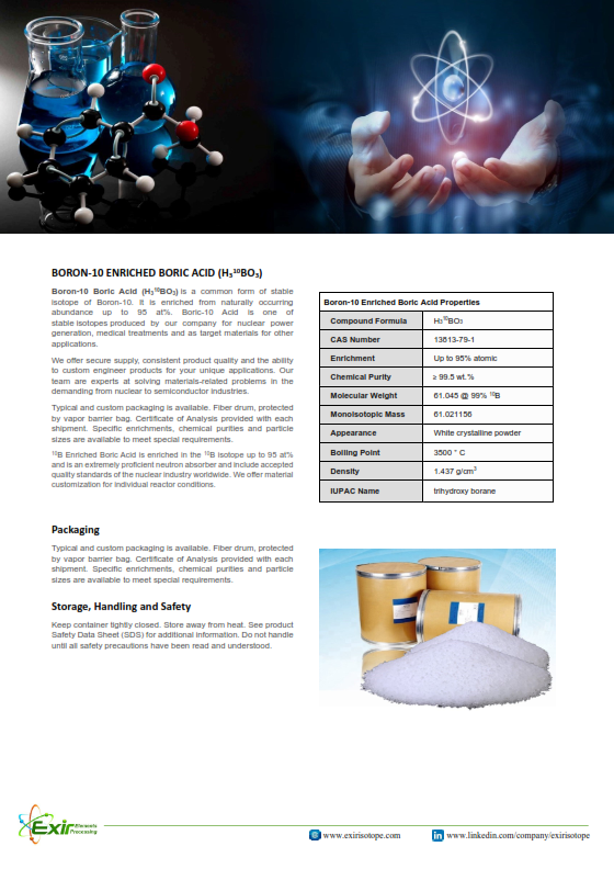 Boric-10 Acid Technical Data Sheet